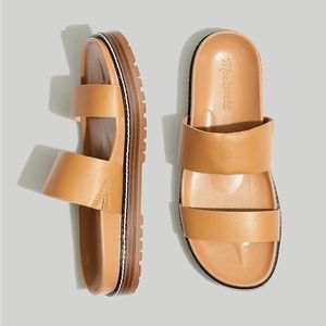 Brand New Madewell, The Charley Double-Strap Slide Sandal Size 9